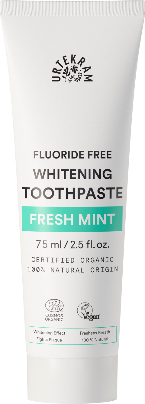 Urtekram Fresh Mint Whitening Toothpaste Fluoride Free