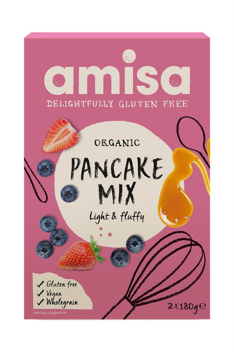 Amisa Organic Pancake Mix Gluten Free - 2x180g