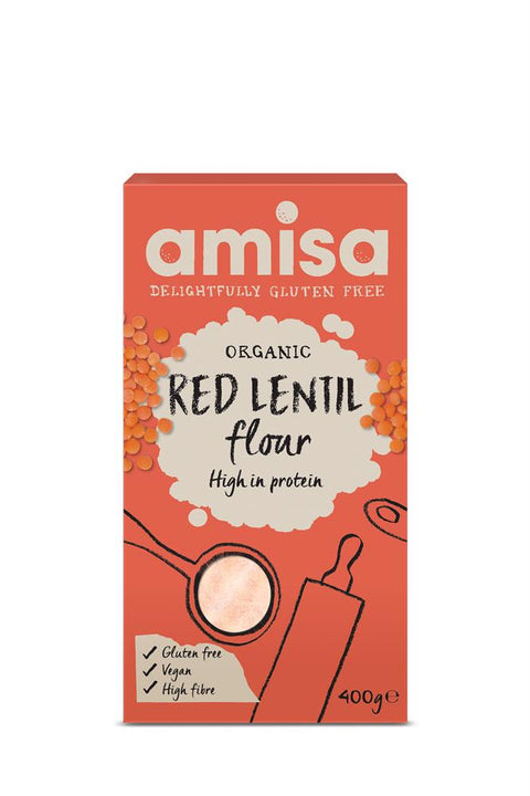 Amisa Red Organic Lentil Flour  400g