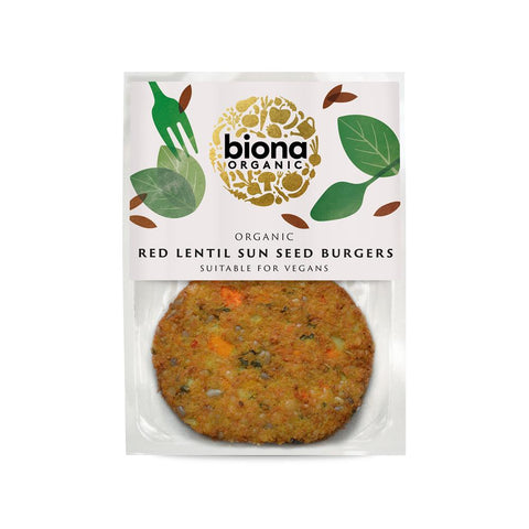 Biona Organic Red Lentil Sun Seed Burgers 160g