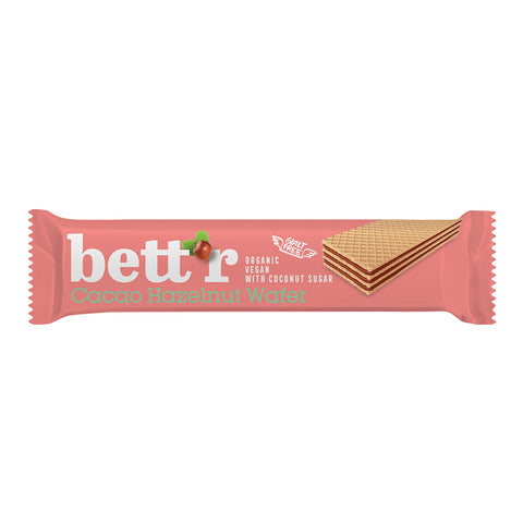 Bettr rganic Hazelnut Cacao Cream-Filled Wafer 30g