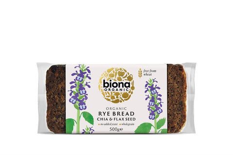 Biona Organic Rye Bread with Chia & Flax Seed 500g