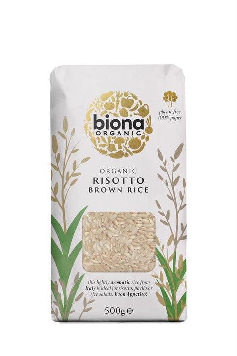 Biona Organic Risotto Brown Rice 500g