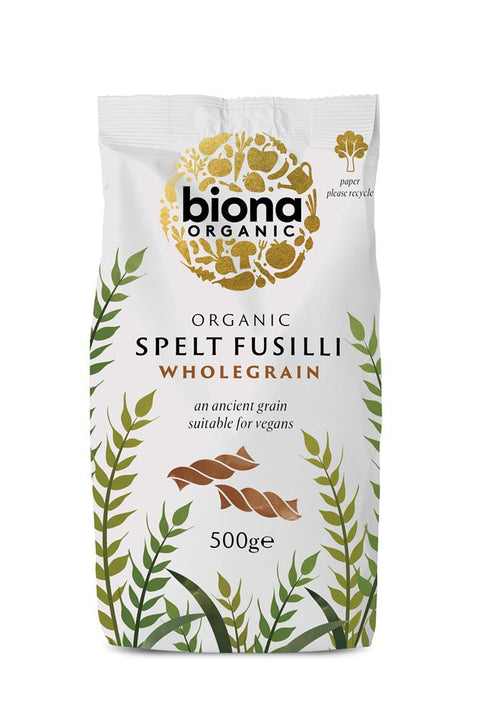 Biona Organic Wholemeal Spelt Fusilli 500g