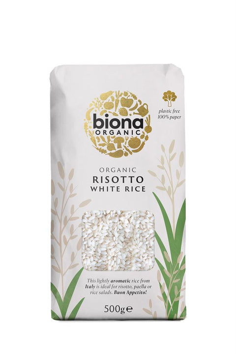 Biona Organic Risotto White Rice 500g