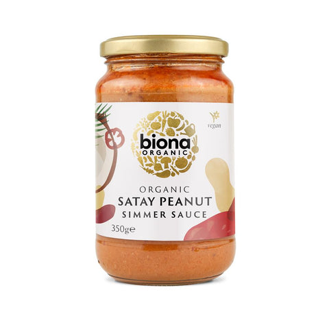 Biona Organic Satay Spicy Peanut Simmer Sauce 350ml