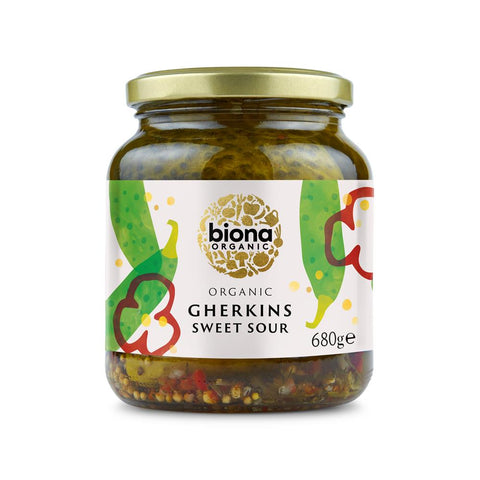 Biona Organic Sweet & Sour Gherkins 350gr