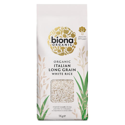 Biona Organic Italian Long Grain Rice- White 1kg