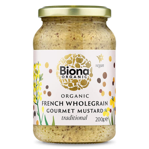 Biona  Organic French Wholegrain Mustard Traditional 200g