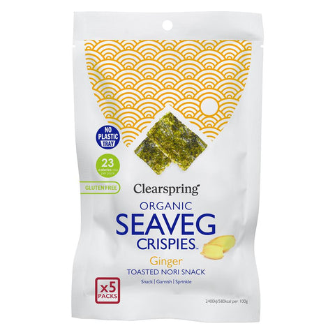 Clearspring  Organic Ginger Seaveg Crispies Multipack (TRAYLESS) 20g