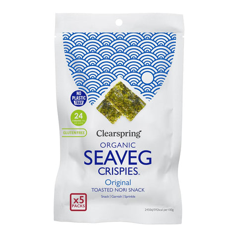 Clearspring  Organic Seaveg Crispies Original Multipack (TRAYLESS) 20g