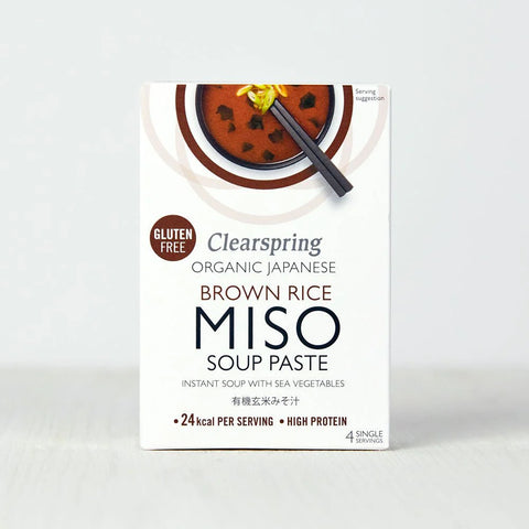 Clearspring Organic Instant Brown Rice Miso Soup Paste 4x15gr