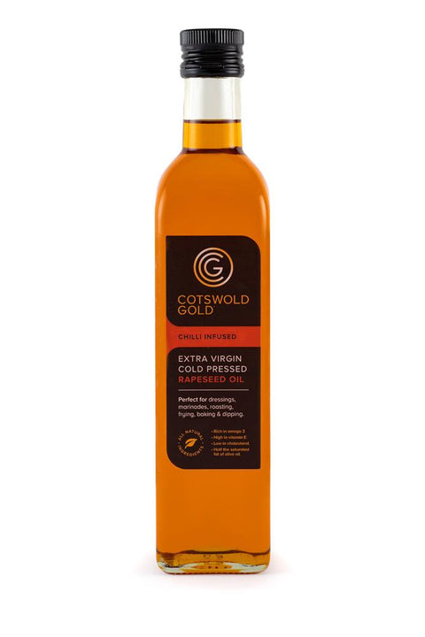 Cotwolds Gold Chilli Rapeseed Oil 500ml