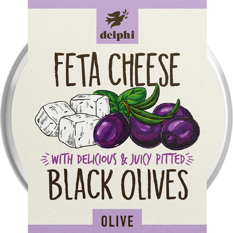 Delphi Black Olives with Feta Cheese 160g