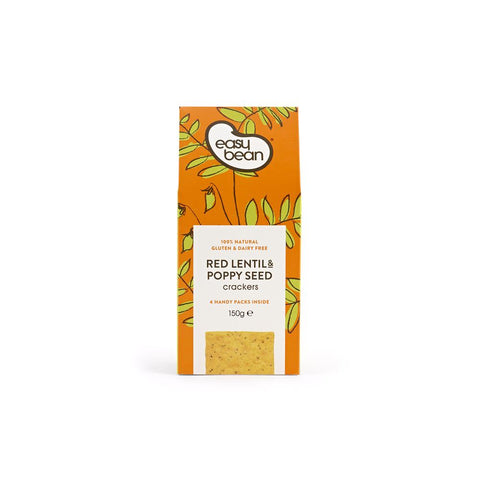 Easy Bean Red Lentil & Poppy Seed Crackers 150gr