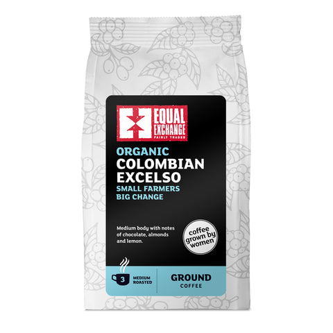 Equal Exchange  Organic & Fair Trade Colombian Excelso Roast & Ground Coffee 227g