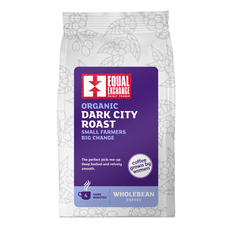 Equal Exchange  Organic & Fair Trade Dark City Roast Coffee Beans 227g