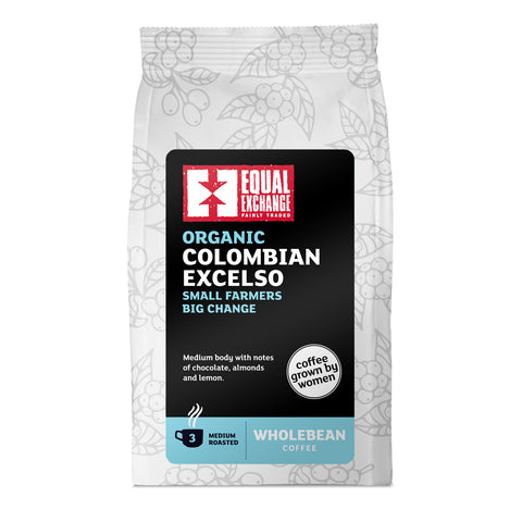 Equal Exchange  Organic & Fair Trade Colombian Excelso Coffee Beans 227g