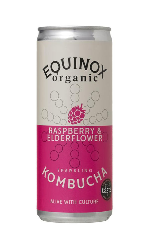 Equinox Organic Raspberry & Elderflower Kombucha 250ml