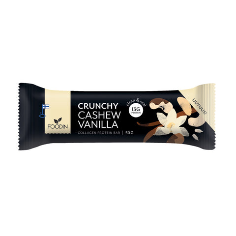 Foodin Crunchy Cashew Vanilla Collagen Protein Bar