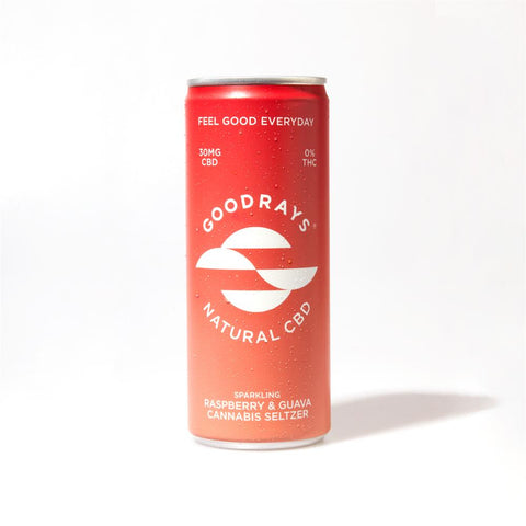 Goodrays Natural Cbd Raspberry & Guava Seltzer 250ml