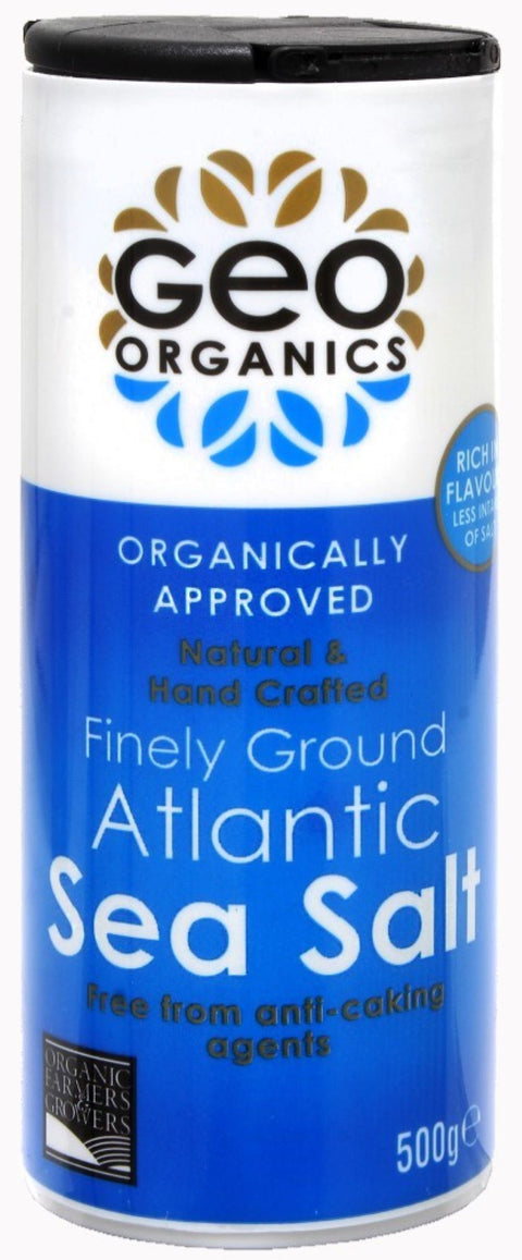 Geo Organics Organically Approved Atlantic Sea Salt Shaker 500g