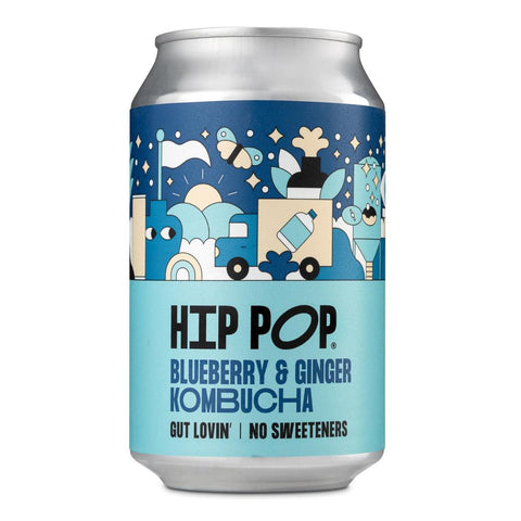 Hip Pop Kombucha Blueberry & Ginger 330ml