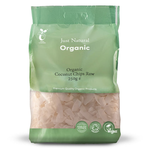 Just Natural Organic Coconut Chips Raw 250gr