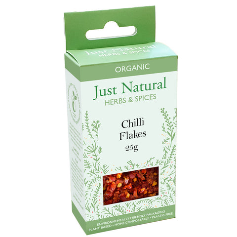 Just Natural Organic Chilli Flakes (Box) 25g