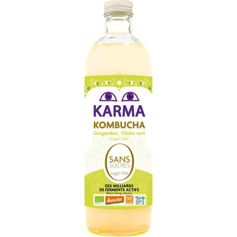 Karma Kombucha Zero Sugar Ginger Lime 750ml