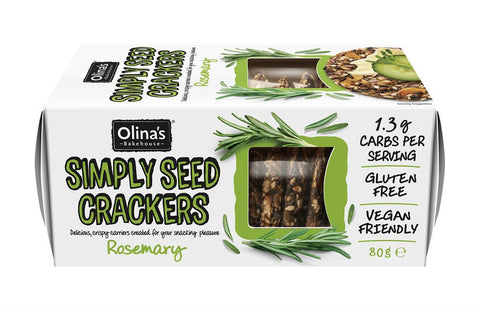 Olina's Gluten Free Rosemary Seed Crackers 80g