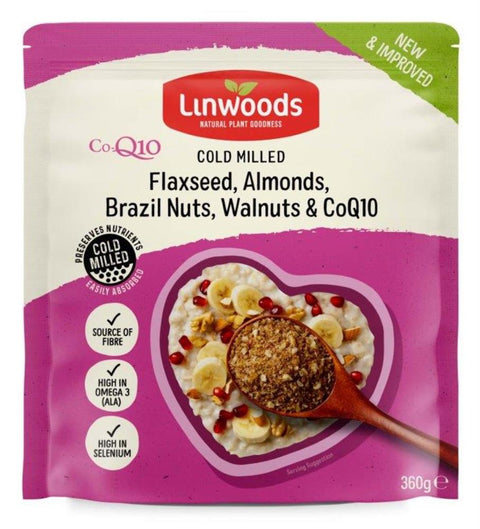 Linwoods Milled Flaxseed, Almonds, Brazil Nuts, Walnuts & Co-Enzyme Q10 360g