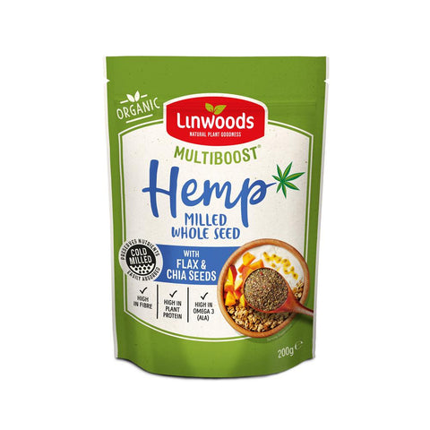 Multiboost Organic Milled Hemp with Flax & Chia Seeds 200g