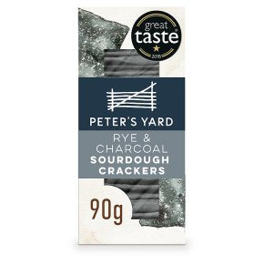 Peter's Yard Rye, Charcoal Sourdough Crackers 90g