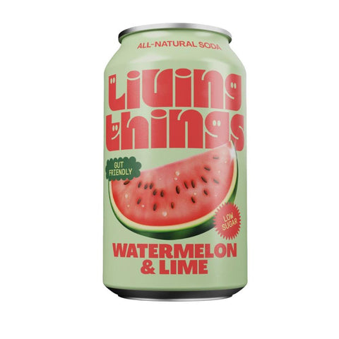 Living Things Watermelon Lime Prebiotic Soda 330ml