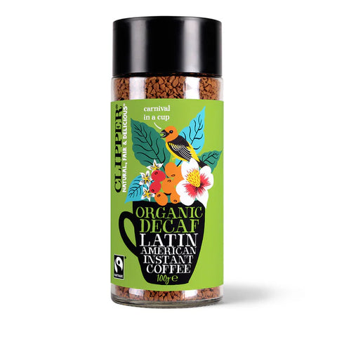 Clipper Fairtrade Organic Latin American Decaf Instant Coffee 100g