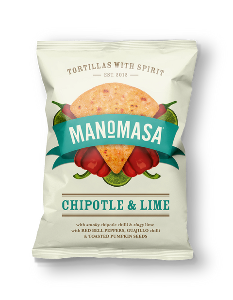 Manomasa Chipotle & Lime Tortilla Chips 140g