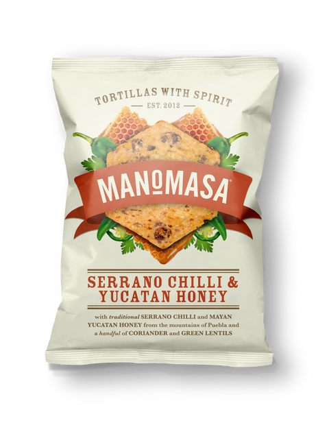 Manomasa Serrano Chilli & Yucatan Honey Tortilla Chips 140g