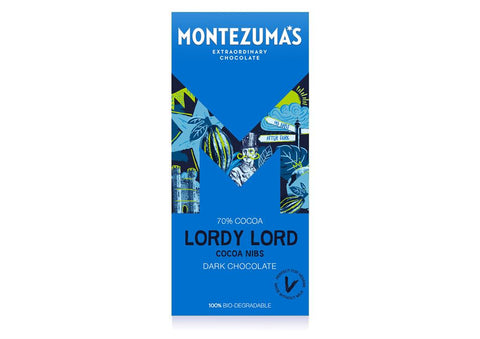 Montezuma's Lordy Lord - Dark Chocolate with Cocoa Nibs  90g