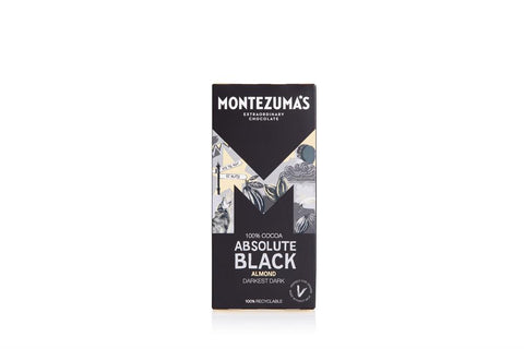 Montezuma's Absolute Black 100% Cocoa with Almonds 90g