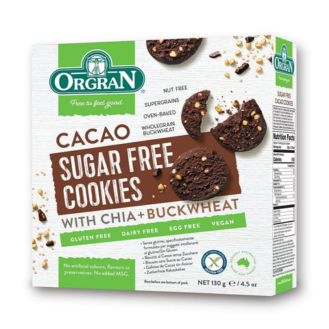 Orgran Sugar Free Cacao Cookies