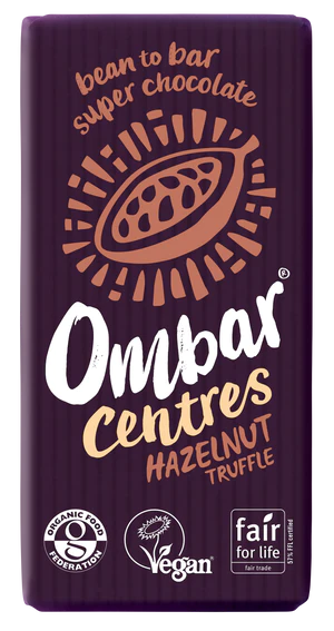 Ombar Centres Hazelnut Truffle Dark Chocolate Bar 35g