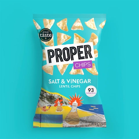 Proper Chips Salt & Vinegar Lentil Chips 85g