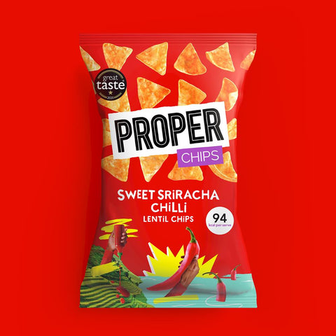 ProperChips Sweet Sriracha Chilli Lentil Chips 85g