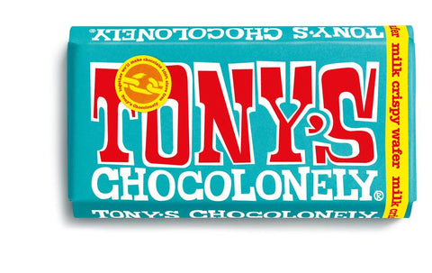 Tony's Chocolonely Milk Crispy Wafer Chocolate Bar 180g