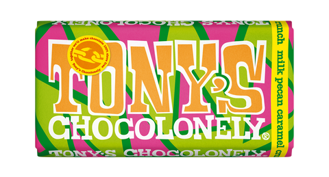 Tony's Chocolonely Milk Chocolate Pecan Caramel Crunch 180g