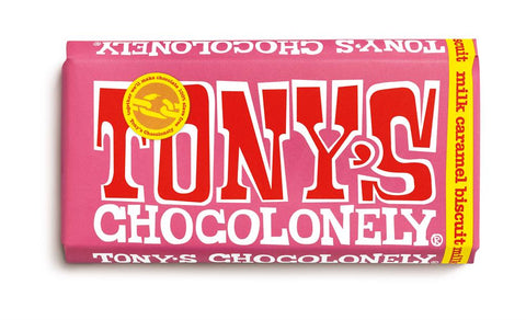 Tony's Chocolonely Milk Caramel Biscuit Chocolate Bar 180g