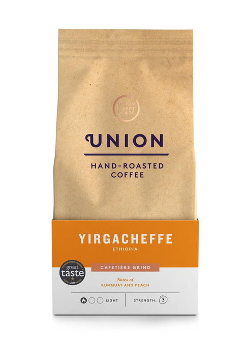 Union Roasted Coffee Organic Yirgacheffe Ethiopia Cafetiere Grind