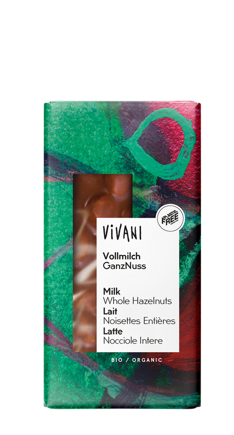 Vivani Milk Whole Hazelnut Chocolate Organic 100g