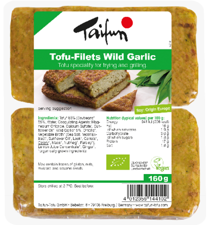 Taifun Organic Tofu Filets Wild Garlic 160g